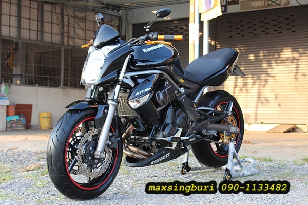 แม็กสิงห์บุรี//KAWASAKI ER6N 650 ปี2009 สภาพหล่อๆ แต่งเพียบ ล้อโตๆ ใหม่ๆ ทะเบียนพร้อม 169000