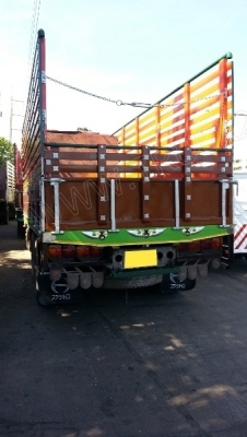 รถบรรทุก 10 ล้อ ยี่ห้อ HINO 168 แรงม้า ติดแก๊ส NGV 8 ถัง ลักษณะถังยืน