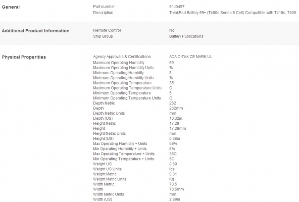 แบตเตอรี่ ของแท้ 6 เซลล์ T410S,T410Si,T400S ของใหม่ แค่ 1,990 บาท เท่านั้น