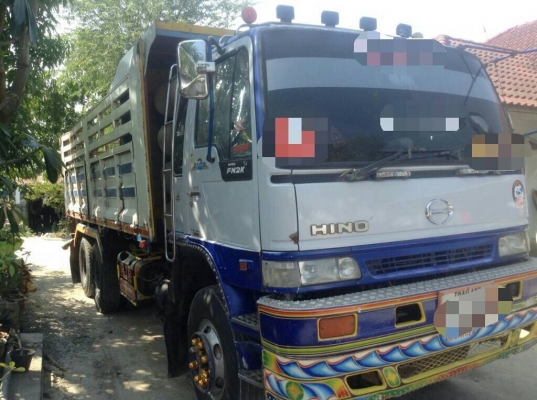 ขายสิบล้อดั้มแม่ลูกHINO FM2Kติดก๊าซNGV6ถังเครื่องเดิมK13Dเกียร์เดิมพร้อมใช้