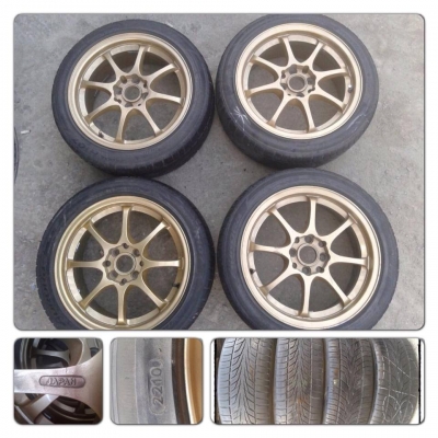 ขายล้อแม็กมือ2ขอบ16 CE28 4รู100 + ยางปี10 ราคา 7,900บาทถูก