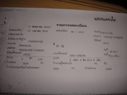 ขาย  ISUZU NPR 115 แรง เกียร์สั้น เอฟหลัง ( ห้างแท้ )