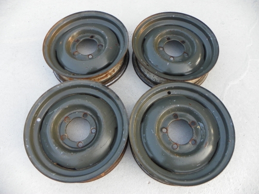 JEEP ขายกระทะเหล็กรถจิ๊บทหารขอบ 16" 5รู 139.7 (กระทะแท้งานเก่า)