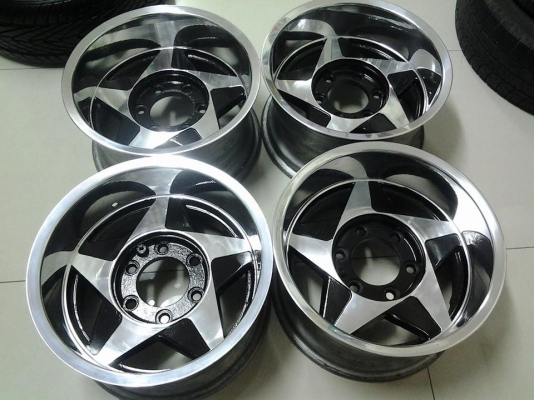 Double Star Turbo japan 15x8.5ET-20 ปัดเงาใหม่ ขอบหนาไร้ซ่อม 8900บาท