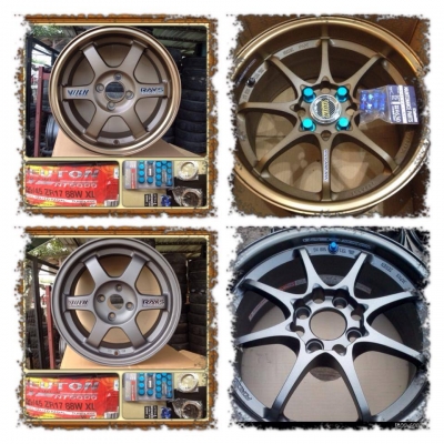 ขายล้อแม็กใหม่100\% TE37-CE28 งานเหมือนแท้ ขอบ15 กว้าง 7 4รู100 ราคา 10,900 บาท ของแถมเพียบ!!!