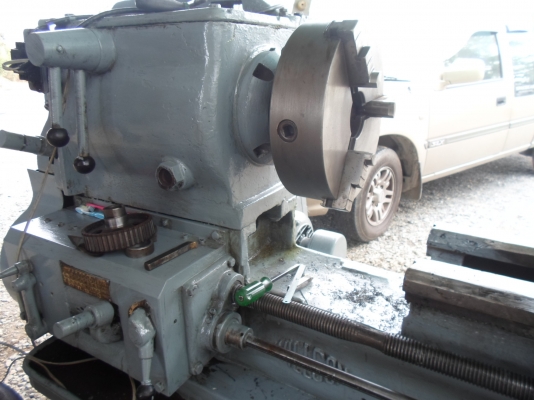 เครื่องกลึง 7 ฟุต อังกฤษ รุ่นหนัก 2 เพลา เกียร์บล็อก กลึงเกลียวได้ 70,000