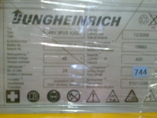 ขาย 25,000 บาท แบตเตอรี่รถไฟฟ้าแบบยืนขับ ขนาด 48v 420แอมป์ ของรถจูงเฮลิ