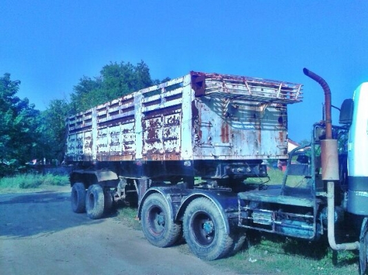 ขายหางเซมิดั๊มพ์ 8 เมตร 3 เพลา ช,ทวี  ยาง 60\% ทะเบียนพร้อม