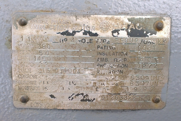 Sell> ขายมอเตอร์ ฮิตาชิ 15 HP(แรง) 380 V. 1450 rpm ครับ รับประกันเงียบกริ๊บ จัดส่งทั่วประเทศครับ