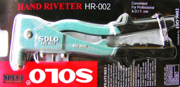 คีมย้ำรีเว็ท SOLO  รุ่น HR 002