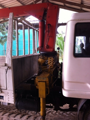 6ล้อFUSO FK417M  185 แรง ติดเครน3ตัน เครื่อง6D16  รถสวย....