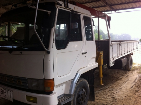 6ล้อFUSO FK417M  185 แรง ติดเครน3ตัน เครื่อง6D16  รถสวย....