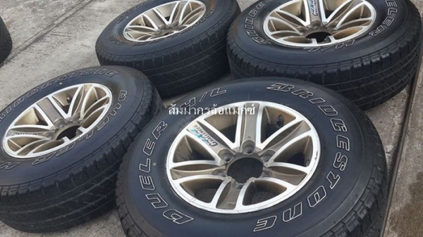 ล้อ15" Yachiyoda 4x4 6รู139 กว้าง7.5 ออฟ15 + ยาง Bridgestone 255/70/15 ปี09