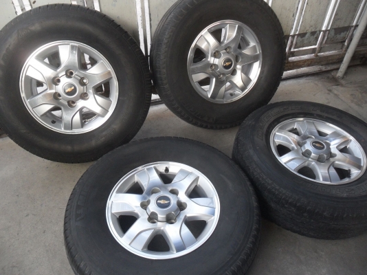 ล้อแม็ก เชฟ 16นิ้ว 6รู พร้อมยาง 265/70R16ปี09 สวยๆ 4 ล้อ ราคา 6900 บาท ล้อแม็ก เชฟ 16นิ้ว 6รู พร้อมยาง 265/70R16ปี09 สวยๆ 4 ล้อ ราคา 6900 บาท