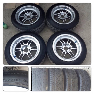 ขายล้อแม็กมือ2 RPF1 ขอบ 15 กว้าง 8 4 รู100+ ยางปี12 ราคา 12,500 บาทถูก