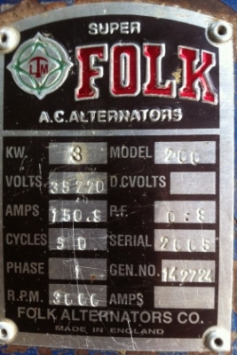 เครื่องปั่นไฟเชื่ิอมได้ ไดร์ 3 kw ของประเทศอังกฤษ เครื่องไทเกอร์ 11 hp พร้อมใช้งาน