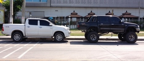 รถ BIG FOOT TIGER TOP SPORT CURISER 4WD 4DOOR 2.5 D4D COMMOMRAIL TURBO ABS ยาง40นิ้ว ยกสูง10นิ้ว