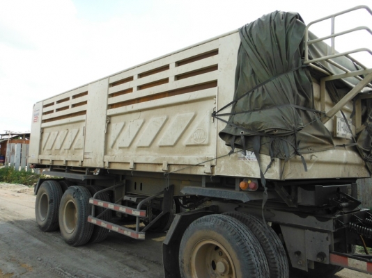 ขายดาวน์รถพ่วง FAW 380 แรงม้า CNG กระบะดั๊มพ์ 3 มิตร