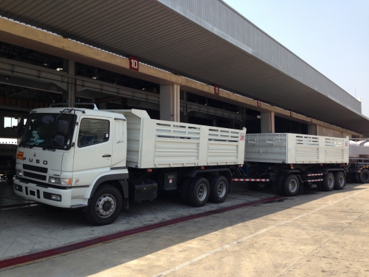 สิบล้อดั้มพ์ รุ่นFV51JKD พร้อมรถพ่วง 3 เพลา