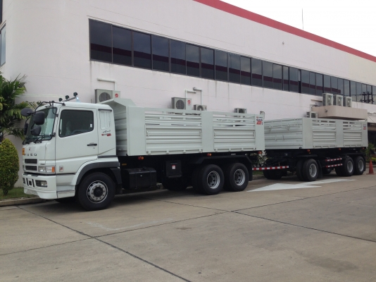 สิบล้อดั้มพ์ รุ่นFV51JKD พร้อมรถพ่วง 3 เพลา