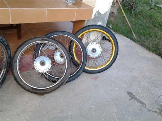 ขายชุดล้อหลังและล้อหน้า สำหรับทำพ่วงมอเตอร์ไซด์