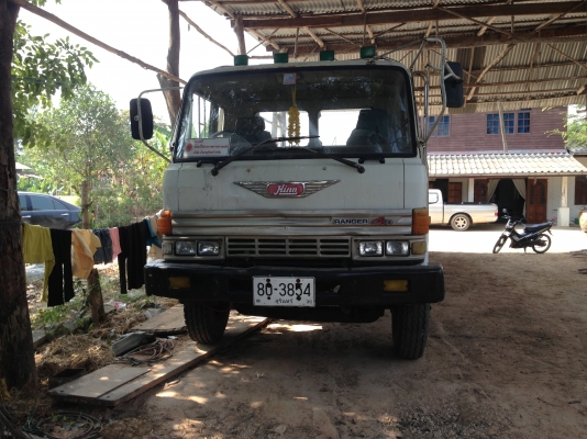 ขายรถ10ล้อHINO - F17 รถหางปลาสิบล้อเพลาเดียว ท้ายลาดมีหางพับไฮดรอลิกส์ ขึ้นรถเกี่ยวข้าวครบพร้อมใช้งา
