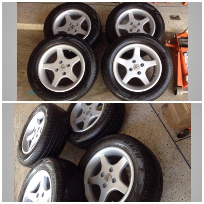 เเม็กมือสอง ขอบ14 4รู100 กว้าง6 ออฟ38 พร้อมยาง