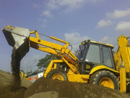 JCB3cx Sitemaster 4WD บุ้งกี้หน้าอ้าได้ แขนหลังยืด