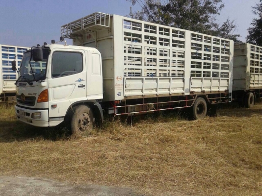 ขายหกล้อแม่ลูก HINO FG1JPPA เครื่อง JO8C - 210 แรง กระบะไม่ดั๊มพ์ ปี49
