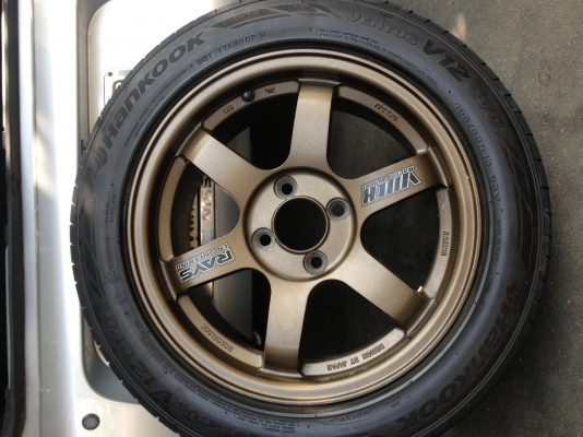 ขายล้อ te 37 4รู100 พร้อมยาง 195 /55/15  ปี11