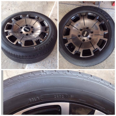 ล้อมือสองขอบ17พร้อมยาง  Advanti ขอบ17 ลาย VIP6รู139 กว้าง7.5 ออฟ15