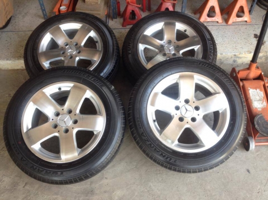 เเม็ก Benz ขอบ16 5รู112,5รู114พร้อมยาง Bridgestone 215/60/16