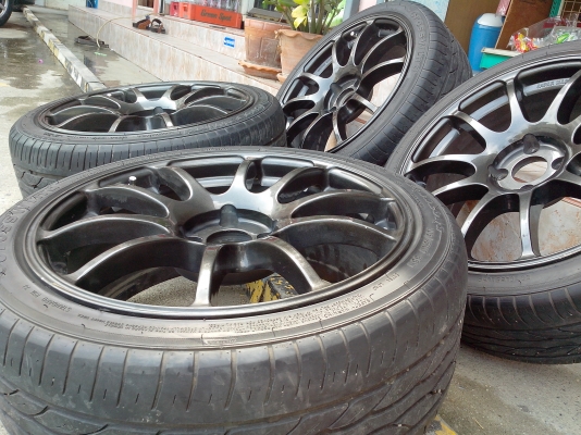 ขายแม็ก 17 4รู100 พ้รอมยางปี12ก้านยก สวยๆถูกๆ