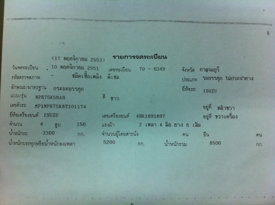 ISUZU NPR กระบะคาร์โก้