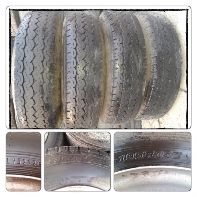 ขายยางกระบะขอบ15 ปี(5012) 12 Dunlop 195R 15C 4 เส้น ราคา 5,500 บาท ดอกเยอะ