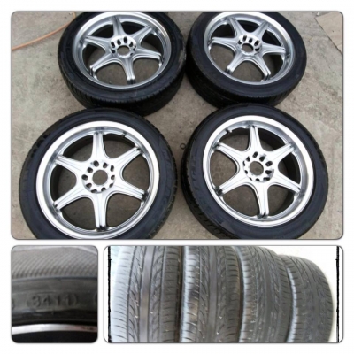 ขายแม็กมือ2ลาย Lenso 6ก้าน ขอบ17 5รู100/114 + ยางปี11 ราคา9,900 บาทถูก