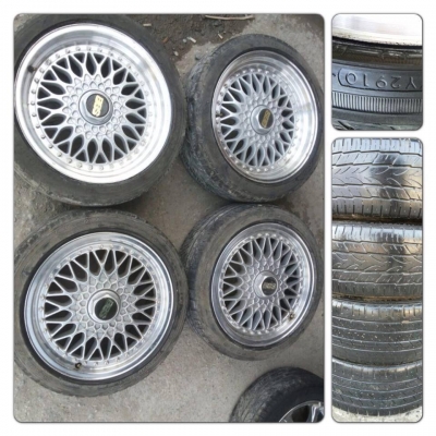 ขายแม็กมือ2ลาย BBS ขอบ17 4รู100+ ยาง ราคา8,900 บาทถูก