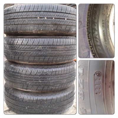 ขายยางปลาย ปี12 Dunlop 175/65/14 ดอกเยอะ 4เส้น ราคา 3,500 บาทถูก
