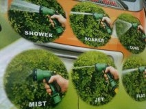 สายยางม้วนเก็บได้หัวปรับได้หลายระดับ ยาว 15 เมตร  ของใหม่แกะกล่อง