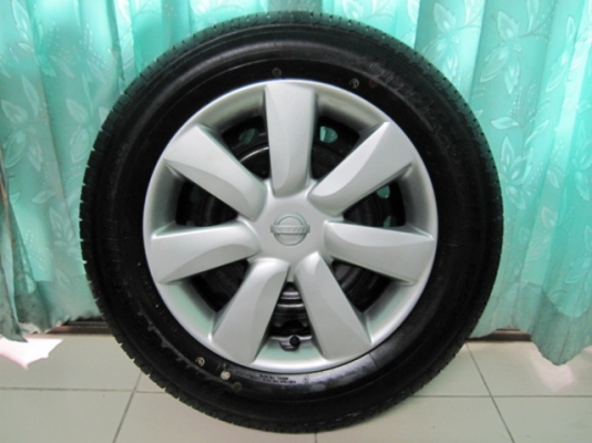 ขายล้อกะทะ Nissan Almera พร้อมยางป้ายแดงปี 13 ขอบ 14