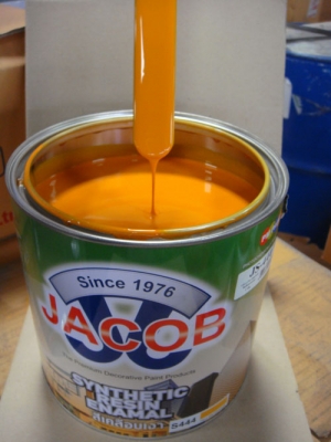 สีเคลือบเงาแห้งช้า S444 ยี่ห้อจาคอบ ขนาด 1กล(3.5ลิตร) กลละ 350บาท ต้องซื้อทีละ 4 กล ส่งขนส่งเอกชนทั่วไทย