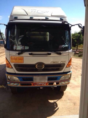 ขายรถบรรทุก HINO mega 320 กระบะไม่ดั๊มพ์ แม่ 2 คานหน้า  ลูก 3 คานแท้ ปี 52