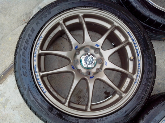 ขายแม็กขอบ16พร้อมยาง 4รู100 et38 deeston ปี12 ขายแม็กขอบ16พร้อมยาง 4รู100 et38 deeston ปี12