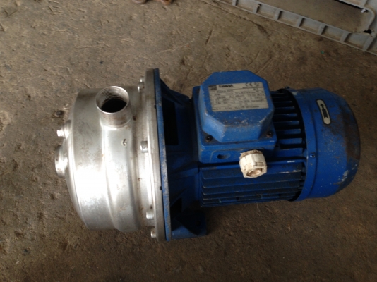 ขายปั้มน้ำหอยโข่งหัวสแตนเลส EBARA 1.5 HP. 380 V ใบพัด 2 ชั้น เข้า 1.5 นิ้ว ออก 1 นิ้ว สภาพสวย วิ่งนิ่มพร้อมใช้งาน