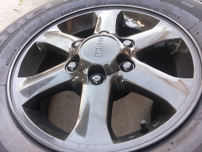 ขายล้อแม็กISUZU 16 นิ้ว 6 ก้าน ( สีกัลเงา ) พร้อมยาง BRIDGESTONE DUELER HT 1 ชุด