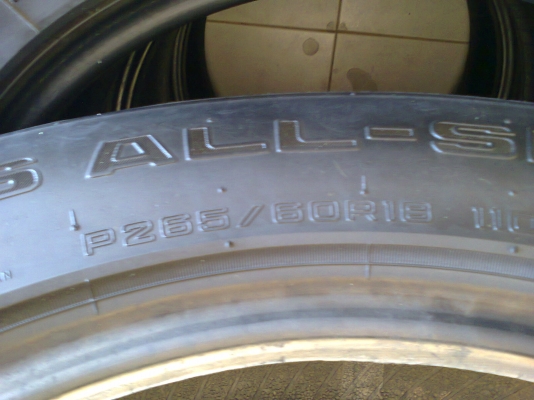 ALL-SPORT 265-60-18 H2 ดอกเต็มๆ1ชุดปี4110 ALL-SPORT 265-60-18 H2 ดอกเต็มๆ1ชุดปี4110