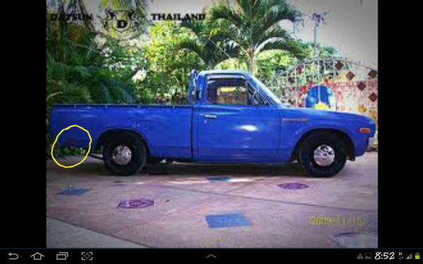 JOECLASSIC..ขายทับทิมสะท้อนแสงติดด้านข้างรถดัสสัน620..คู่ละ550..ของใหม่เก่าเก็บ..