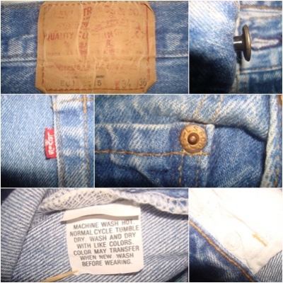 # 9250 # ยีนส์ Levi's 501 ผ้าทราย ของแท้ มือสอง เอว 34 ยาว 35 ก้านดำ แป๊กเงิน เนื้อทรายสวย ตะเข็บสวย made in usa