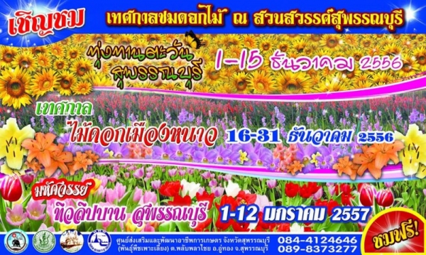 ขอเชิญชมเทศกาลชมดอกไม้ ยิ่งใหญ่สุดอลังการ  โทร.084-412-4646