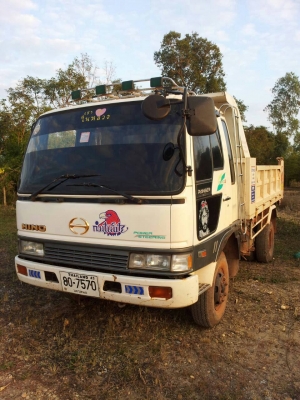 HINO FD3HLA ดั้ม5 คิว เครื่อง HO7D-195 แรงจดทะเบียน 4 ธันวาคม 2555  หัวบางเดิม คัสชีสวย เล่มทะเบียนเต็มชุดโอนพร้อมโอนจดทะเบียนปี 55